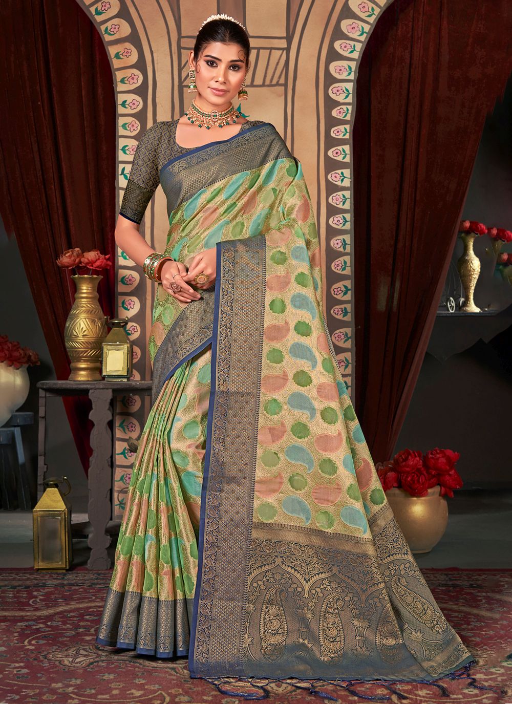 Radiant Organza Saree with | Perfect for Special Celebrations