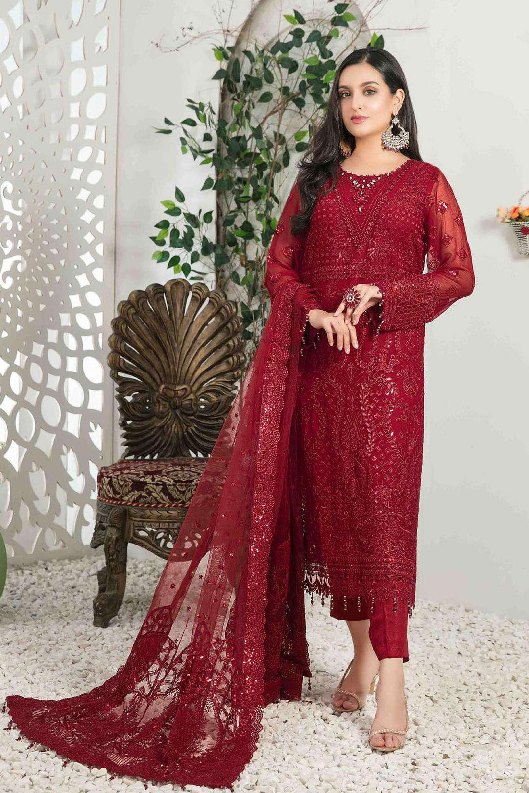 Faux-Georgette Salwar Kameez | Heavy Designer Sequins Embroidery for Parties