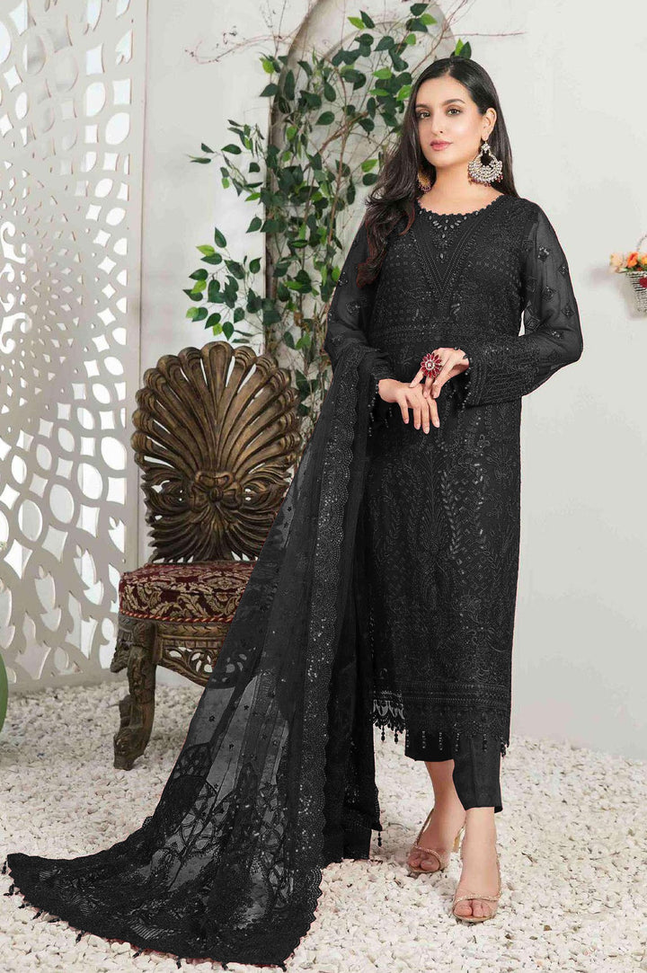 Faux-Georgette Salwar Kameez | Heavy Designer Sequins Embroidery for Parties