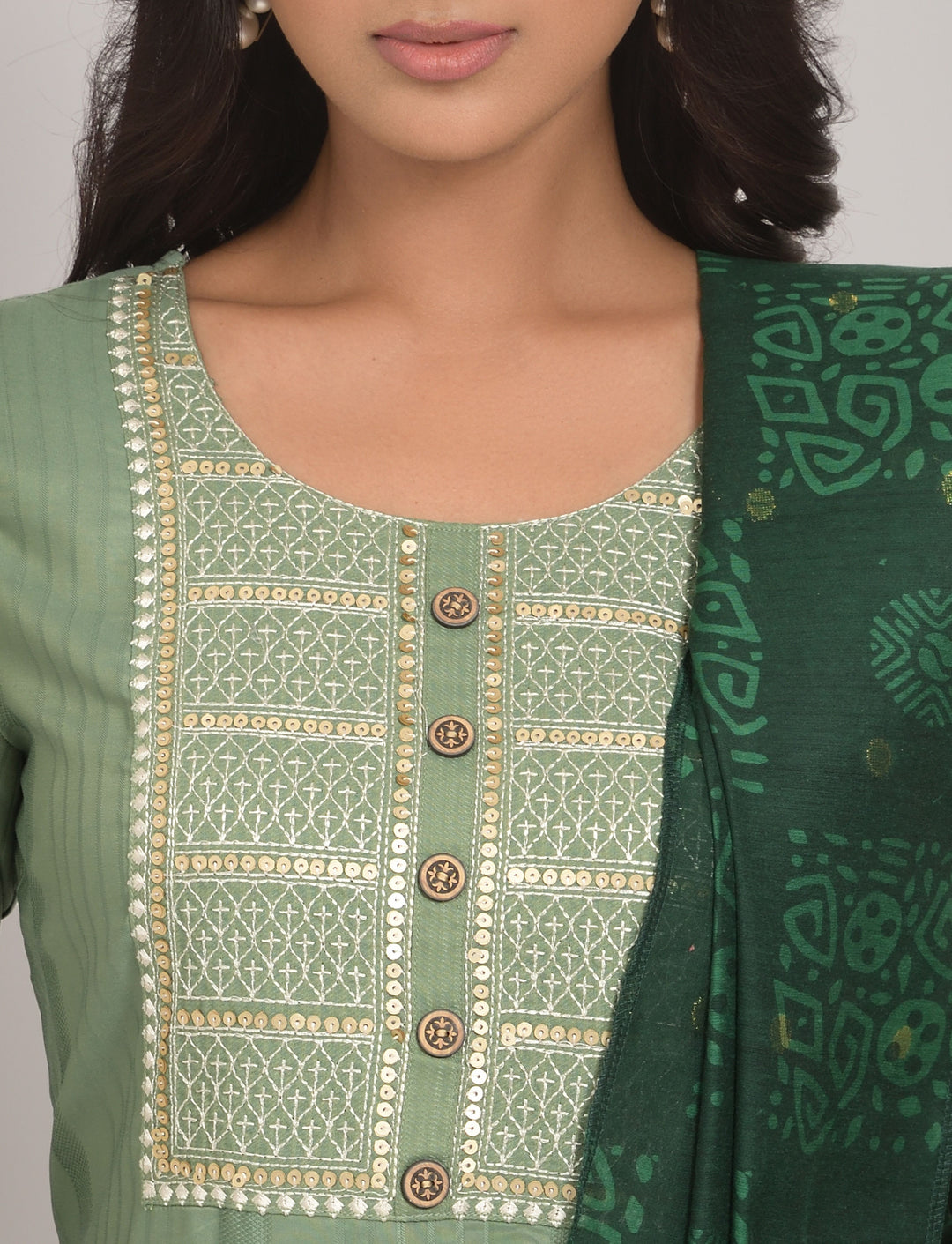 Stylish Readymade Kurti Set | Viscose Rayon, Lycra & Jacquard Dupatta