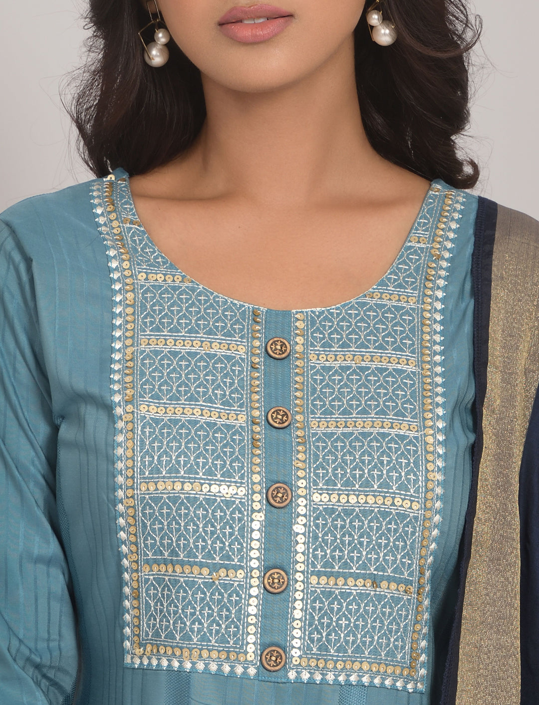 Stylish Readymade Kurti Set | Viscose Rayon, Lycra & Jacquard Dupatta