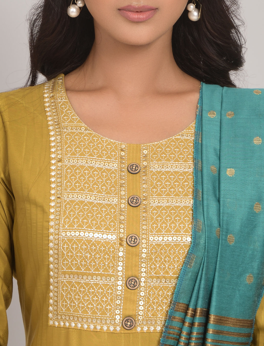 Stylish Readymade Kurti Set | Viscose Rayon, Lycra & Jacquard Dupatta