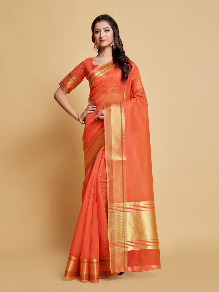 Breathtaking Organza Saree with | Elegance Redefined for Weddings