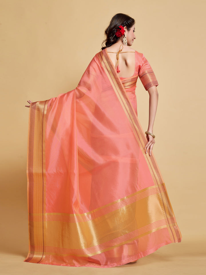 Breathtaking Organza Saree with | Elegance Redefined for Weddings