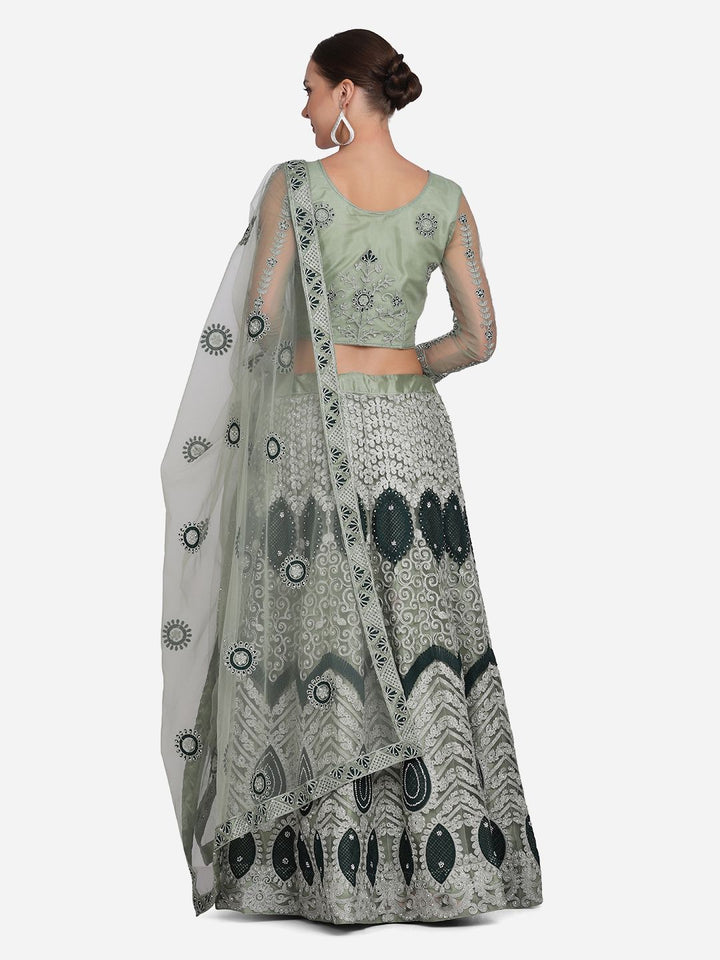 Elegant Light Green Lehenga Choli | Designer Embroidery for Weddings & Parties