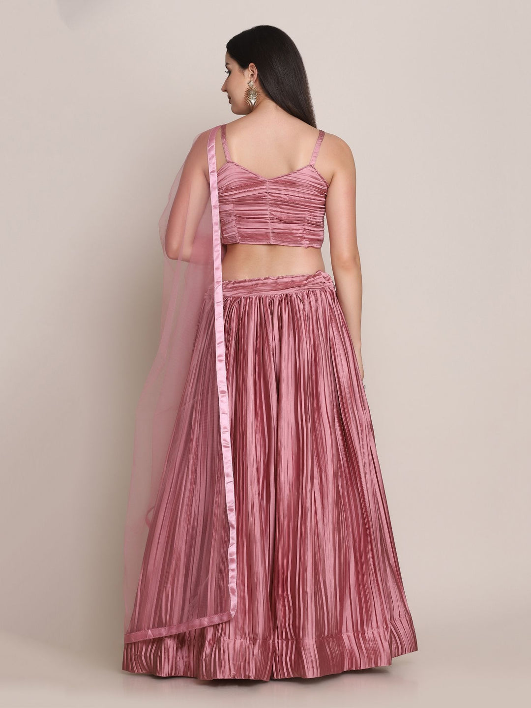 Designer Satin Silk Lehenga Choli | Fancy Designer Platted Solid Work For Party