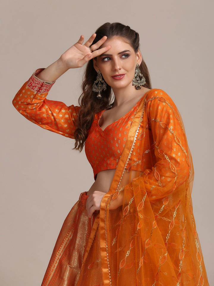 Jacquard Silk Lehenga Choli | Heavy Wevon Jacquard Designer Work