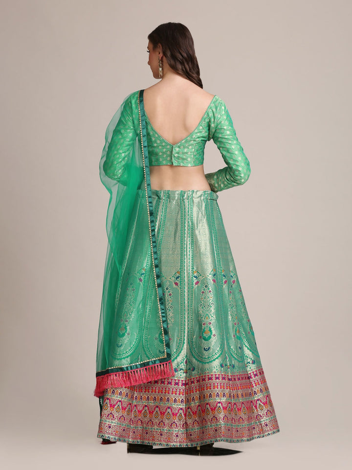 Jacquard Silk Lehenga Choli | Heavy Wevon Jacquard Designer Work