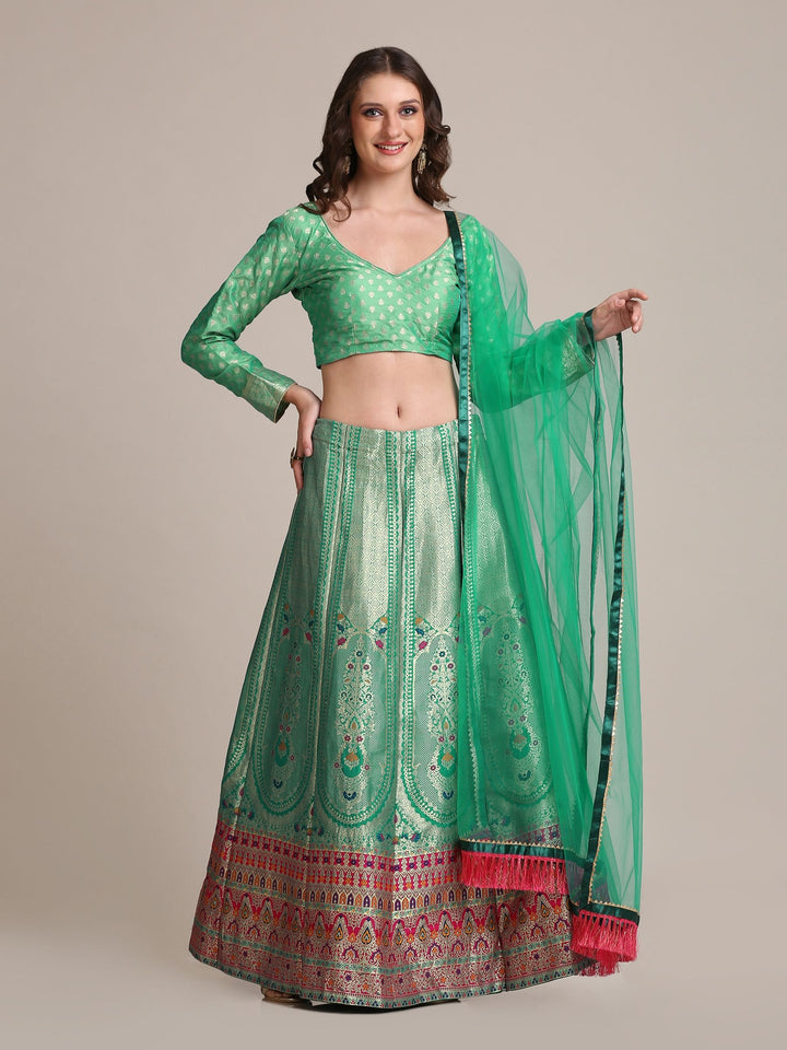 Jacquard Silk Lehenga Choli | Heavy Wevon Jacquard Designer Work