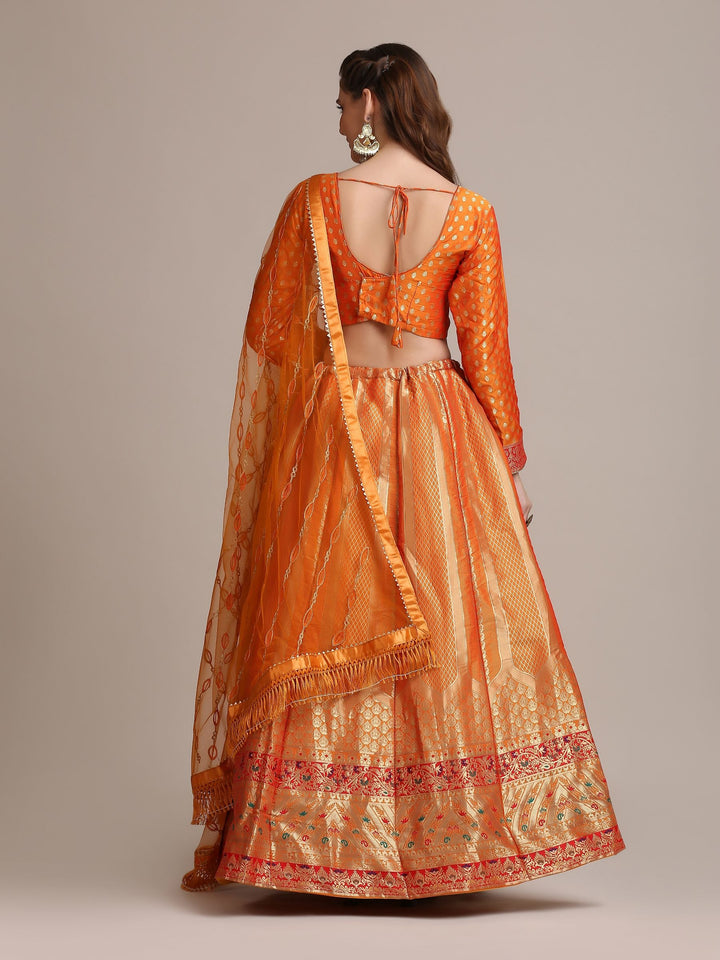 Designer Jacquard Silk Lehenga Choli | Net Dupatta with Heavy Embroidery for festive