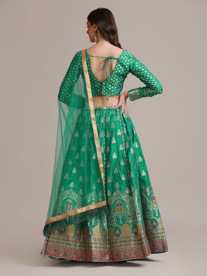 Jacquard Silk Lehenga Choli | Heavy Woven Jari Designer Work for weddings