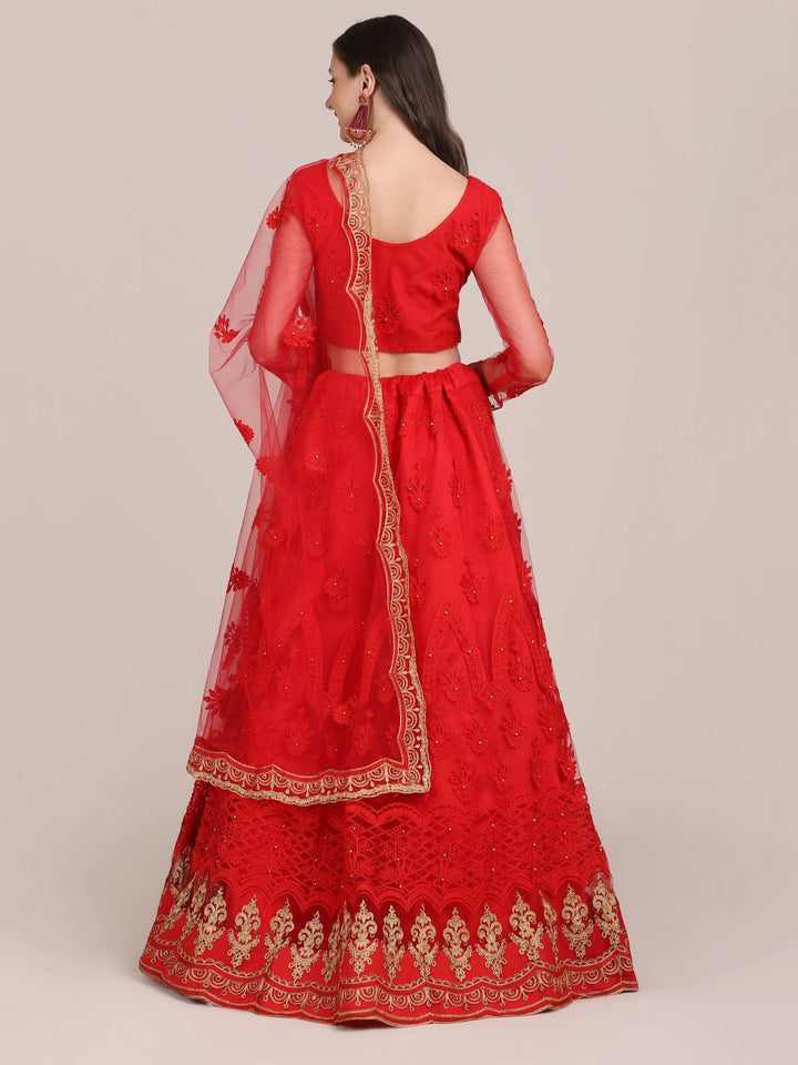 Net Lehenga Choli with Net Dupatta | Designer Embroidery & Stone Work For festive