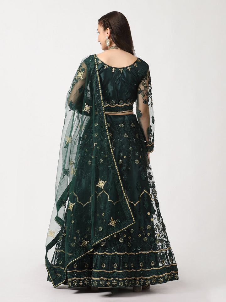 Net Lehenga Choli | Designer Embroidery & Stone Work for Wedding