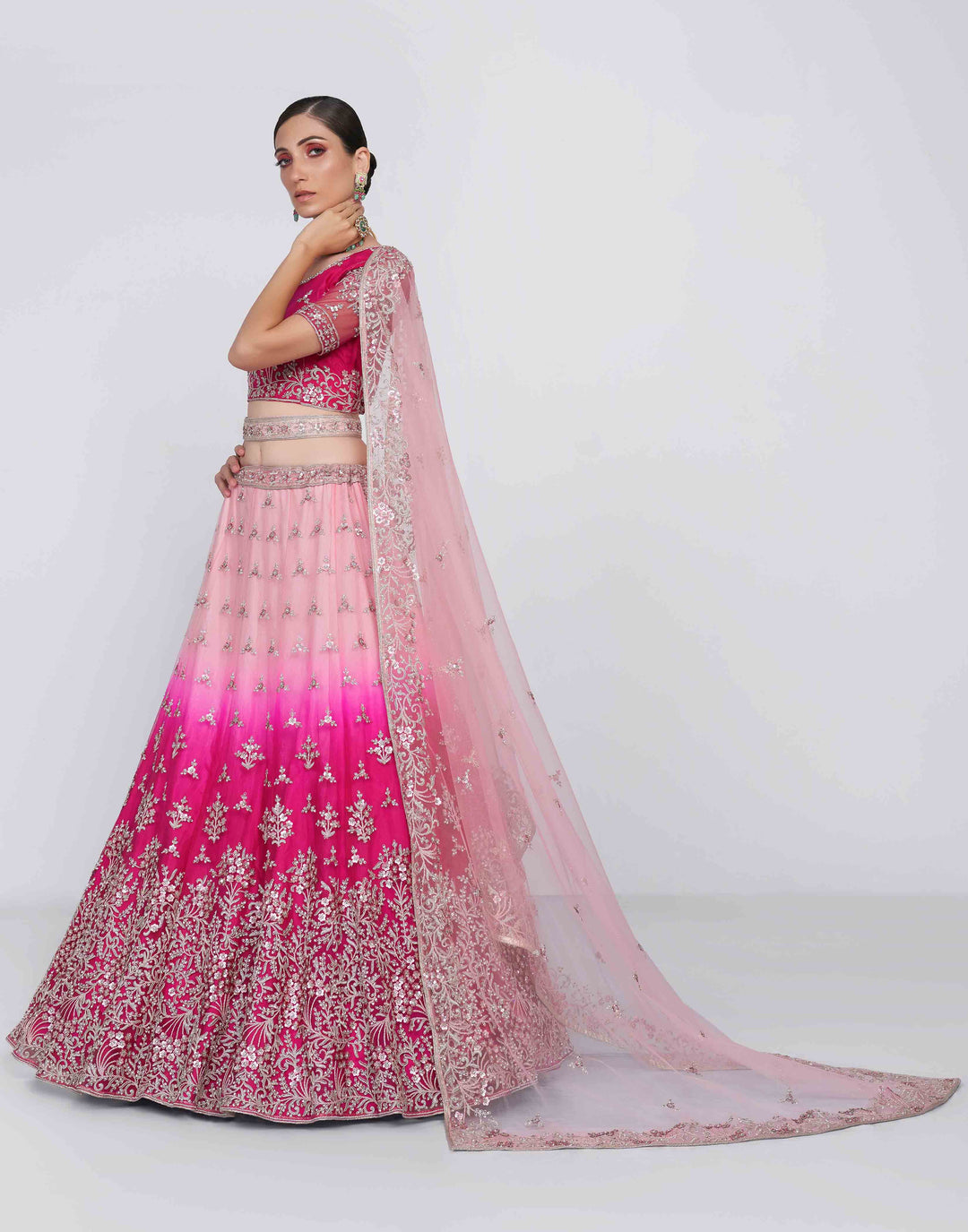 Soft-Net Cord & Sequins Embroidery Lehenga | Perfect for Weddings & Parties