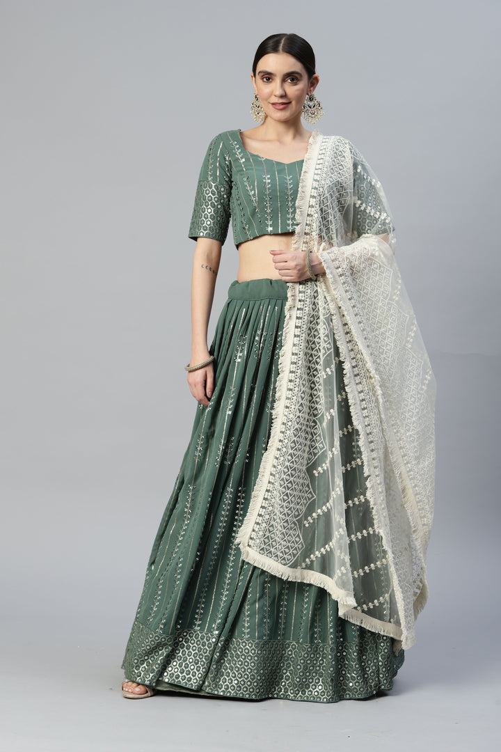 Designer Georgette Lehengas | Sequined & Embroidered for Weddings & Parties