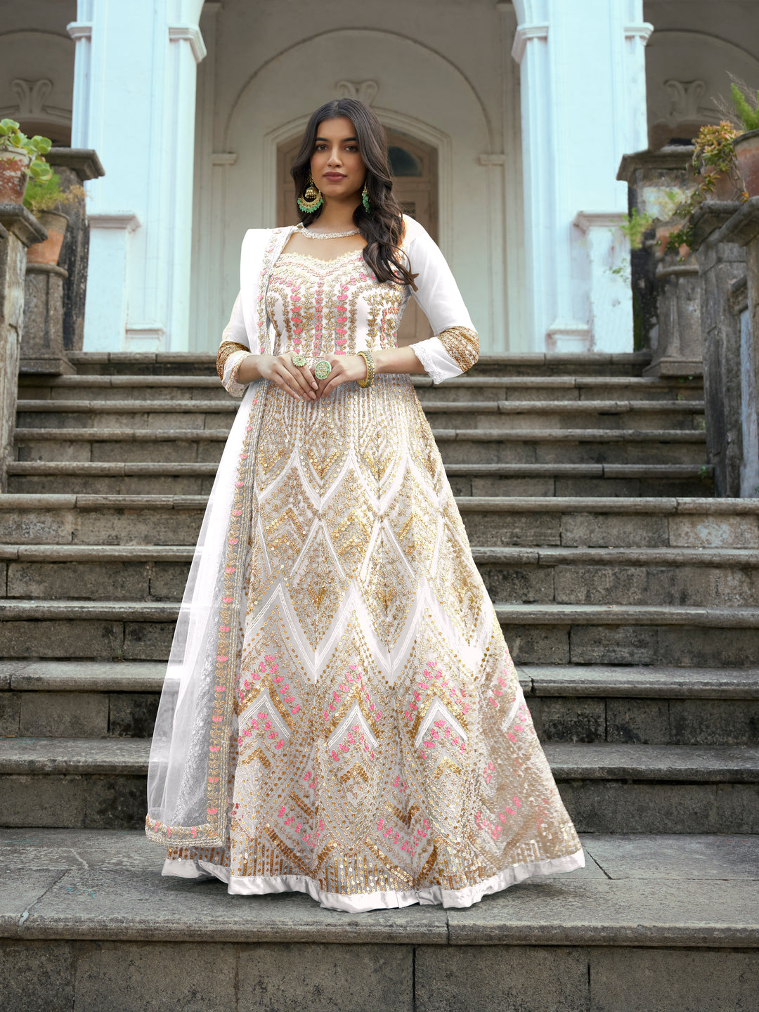 Elegant Anarkali Dress | Heavy Designer Embroidery | Perfect for Weddings & Parties