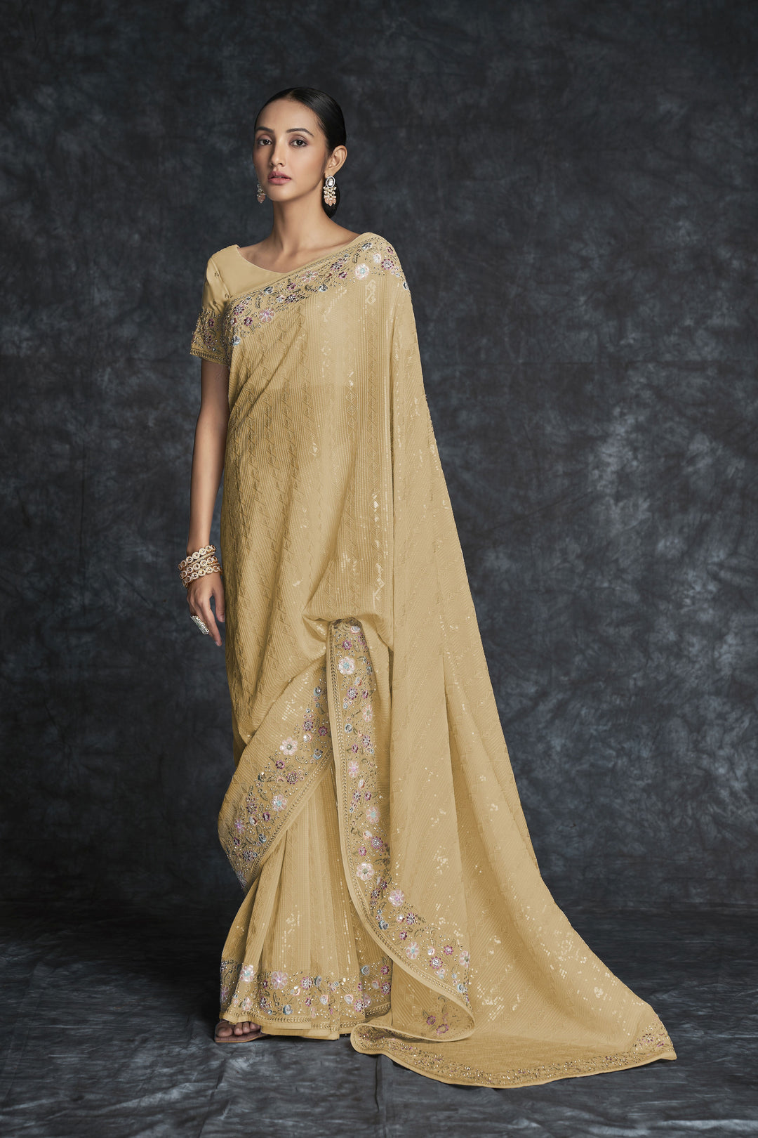 Gorgeous Georgette Saree with | Crafted for Timeless Elegance