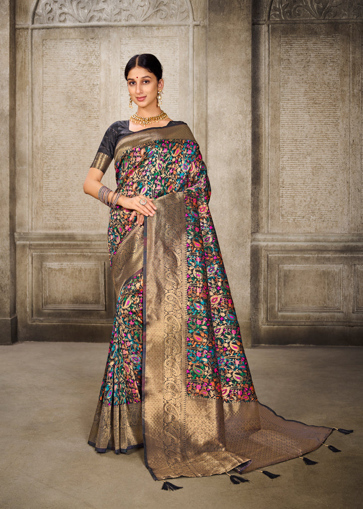 Sophisticated Banarasi Silk Saree with | A Stylish and Sophisticated Choice