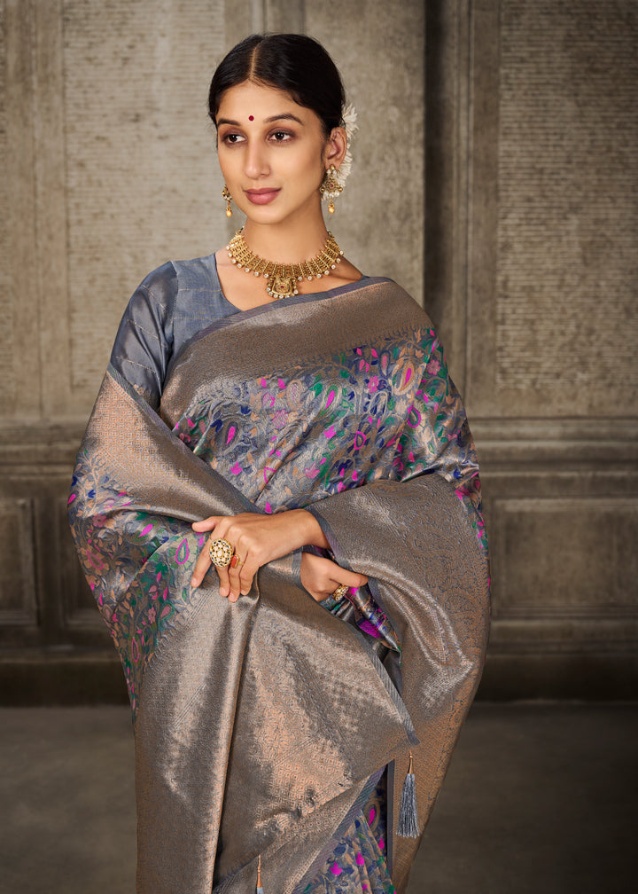 Sophisticated Banarasi Silk Saree with | A Stylish and Sophisticated Choice