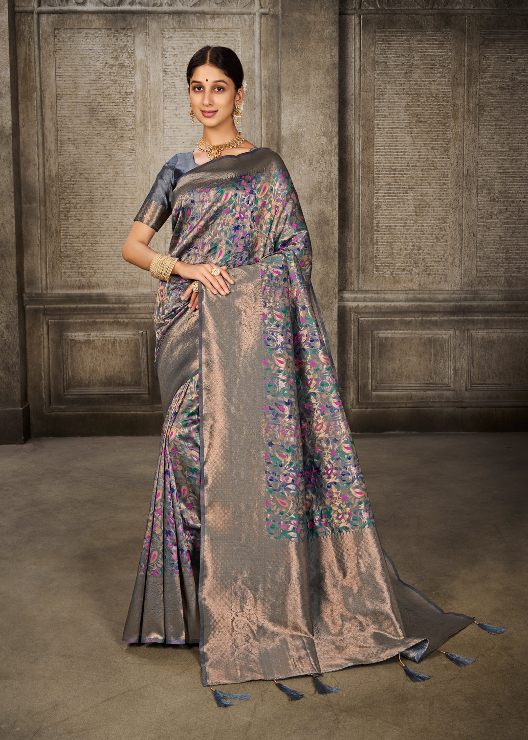 Sophisticated Banarasi Silk Saree with | A Stylish and Sophisticated Choice