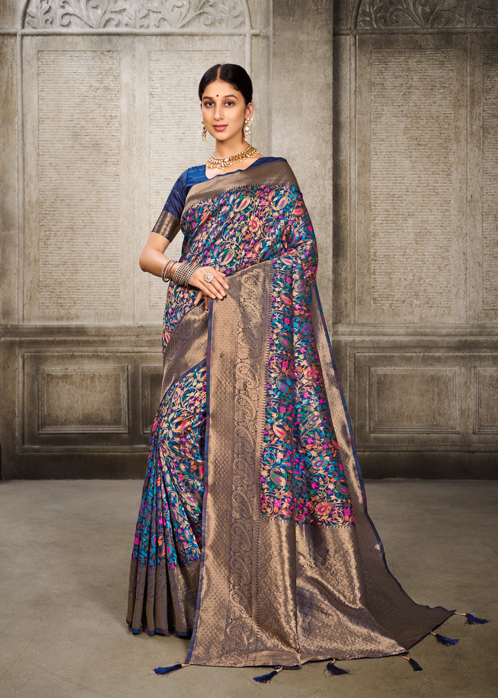 Sophisticated Banarasi Silk Saree with | A Stylish and Sophisticated Choice