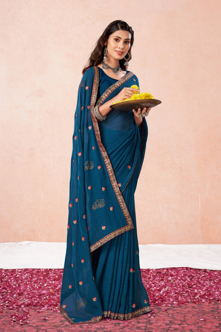 Sophisticated Georgette Saree with | A Captivating Traditional Ensemble