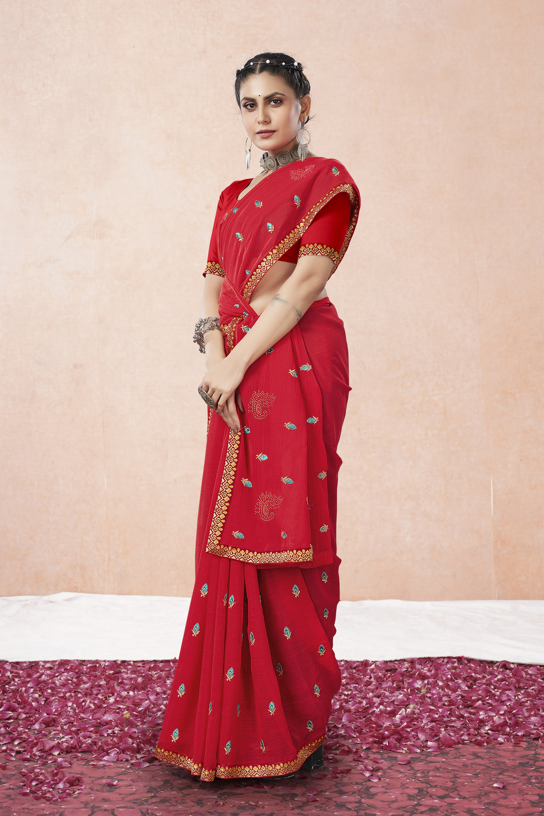 Sophisticated Georgette Saree with | A Captivating Traditional Ensemble