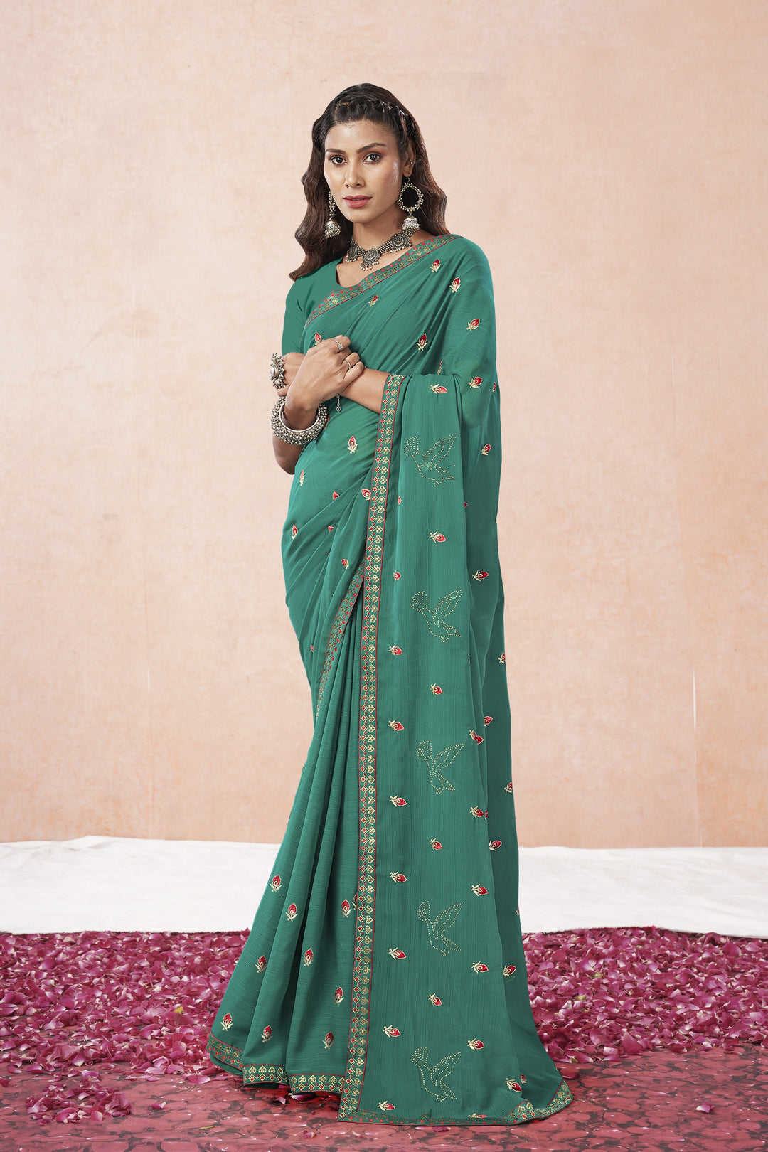 Sophisticated Georgette Saree with | A Captivating Traditional Ensemble