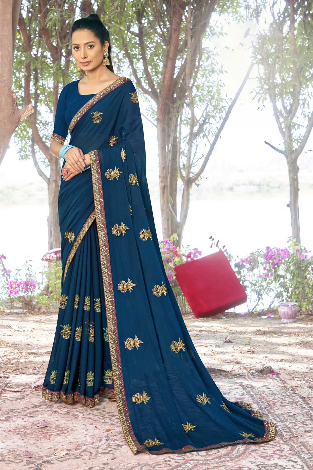 Stunning Georgette Saree with | An Exclusive Designer Masterpiece