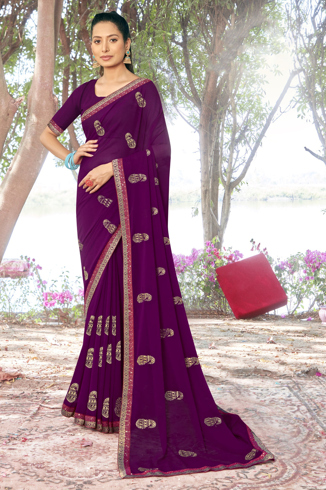 Stunning Georgette Saree with | An Exclusive Designer Masterpiece