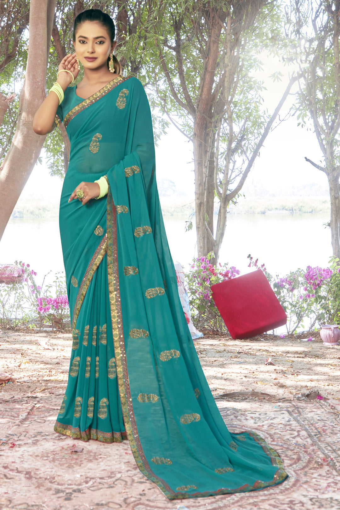 Stunning Georgette Saree with | An Exclusive Designer Masterpiece