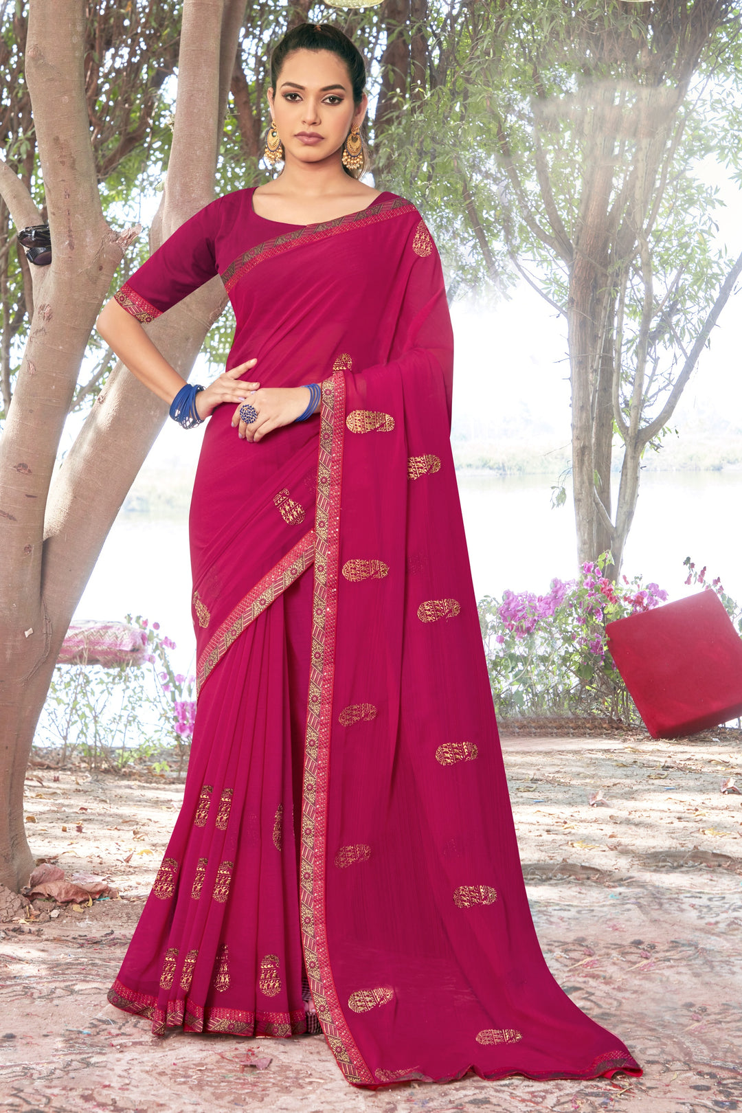 Stunning Georgette Saree with | An Exclusive Designer Masterpiece