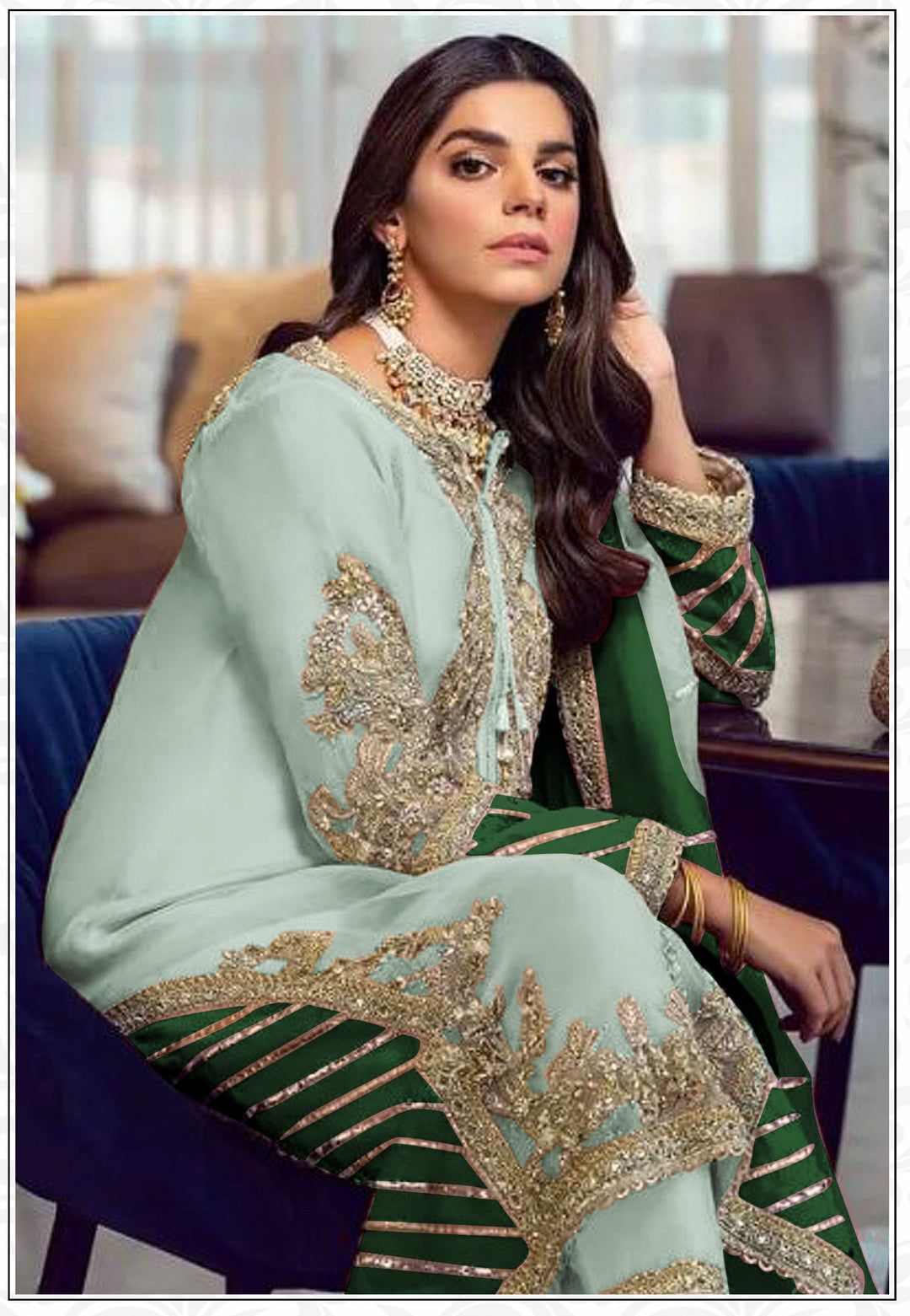 Designer Embroidered Salwar Kameez | Faux-Georgette & Santoon Fabric