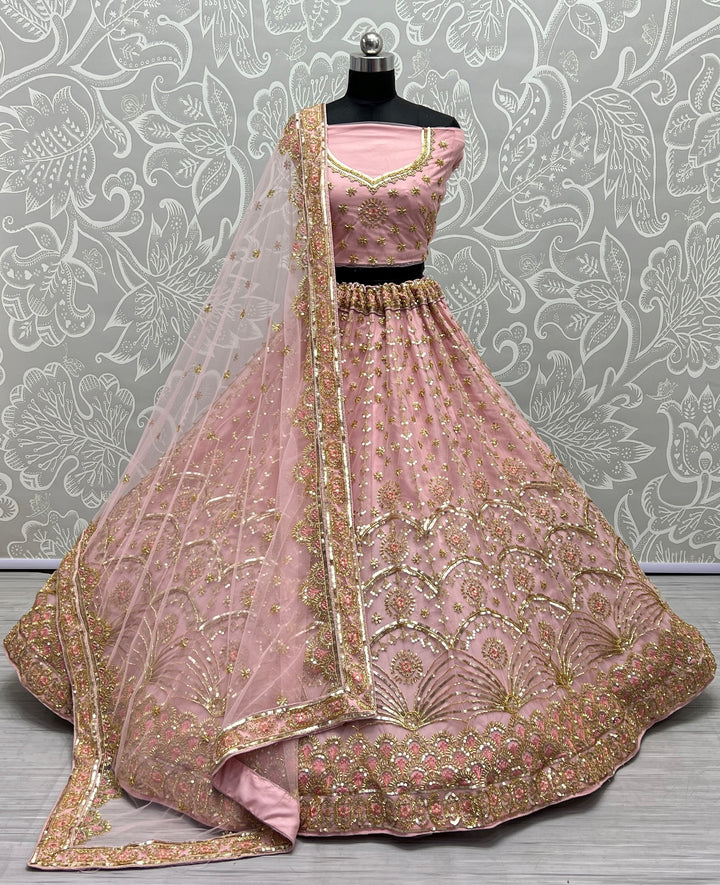 Stunning Bridal Net Lehenga with Dupatta | A Graceful Addition to Your Wardrobe