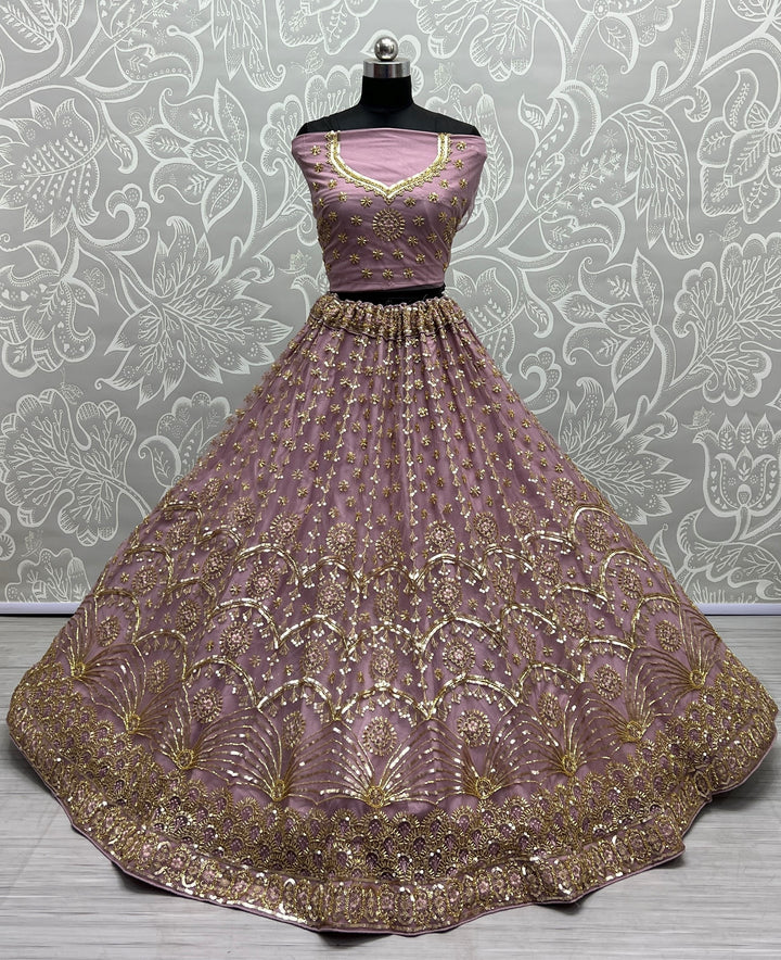 Stunning Bridal Net Lehenga with Dupatta | A Graceful Addition to Your Wardrobe