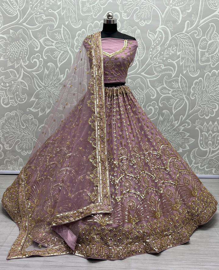 Stunning Bridal Net Lehenga with Dupatta | A Graceful Addition to Your Wardrobe