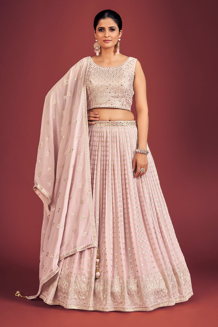 Radiant Georgette Lehenga with Dupatta | Crafted for Timeless Elegance