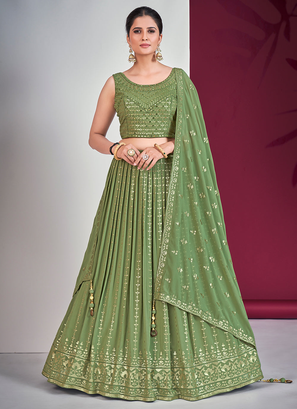 Beautiful Georgette Lehenga with Dupatta | A Captivating Traditional Ensemble