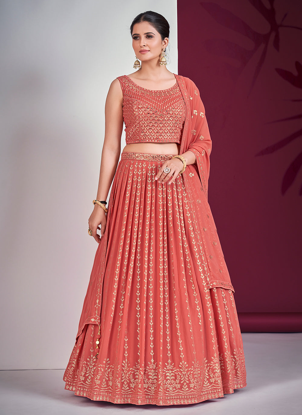 Beautiful Georgette Lehenga with Dupatta | A Captivating Traditional Ensemble