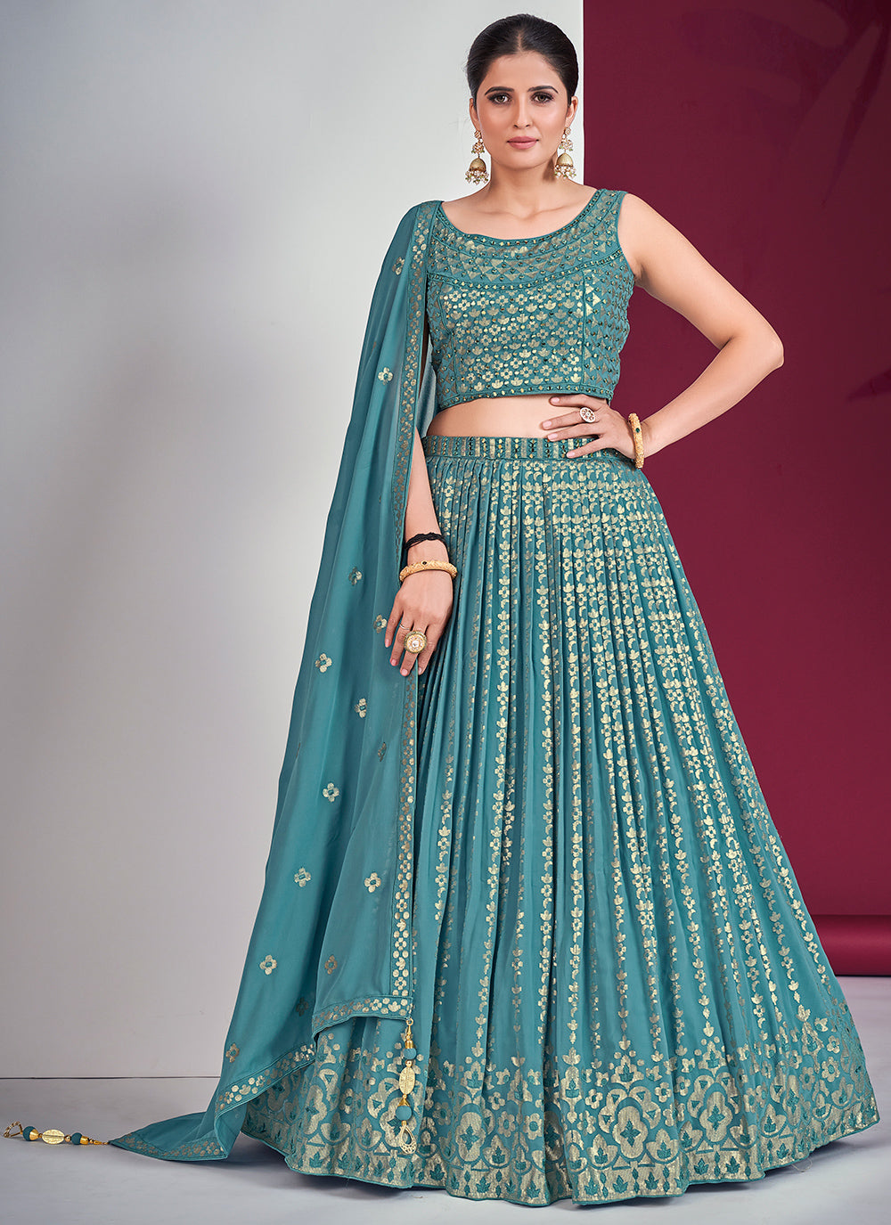 Beautiful Georgette Lehenga with Dupatta | A Captivating Traditional Ensemble