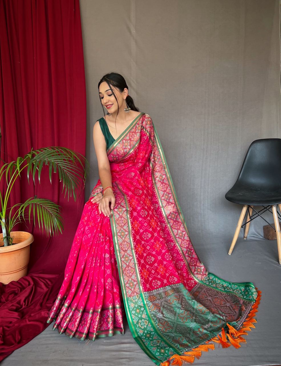 Luxurious Patola Silk Saree with | A Graceful Addition to Your Wardrobe