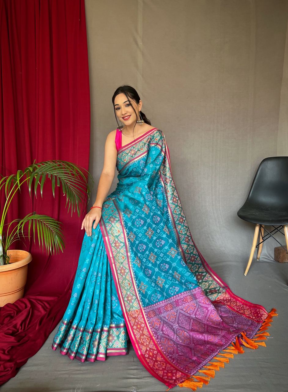 Luxurious Patola Silk Saree with | A Graceful Addition to Your Wardrobe