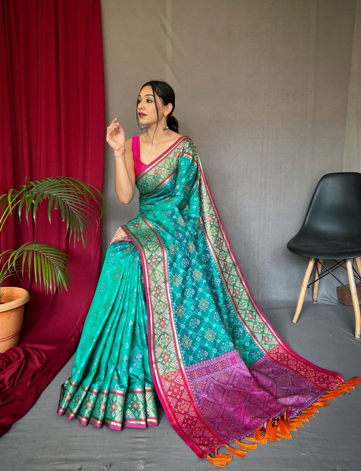 Luxurious Patola Silk Saree with | A Graceful Addition to Your Wardrobe