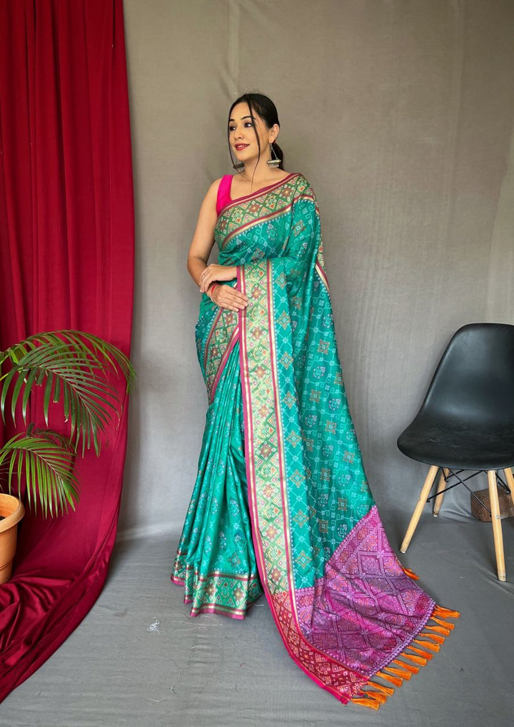 Luxurious Patola Silk Saree with | A Graceful Addition to Your Wardrobe