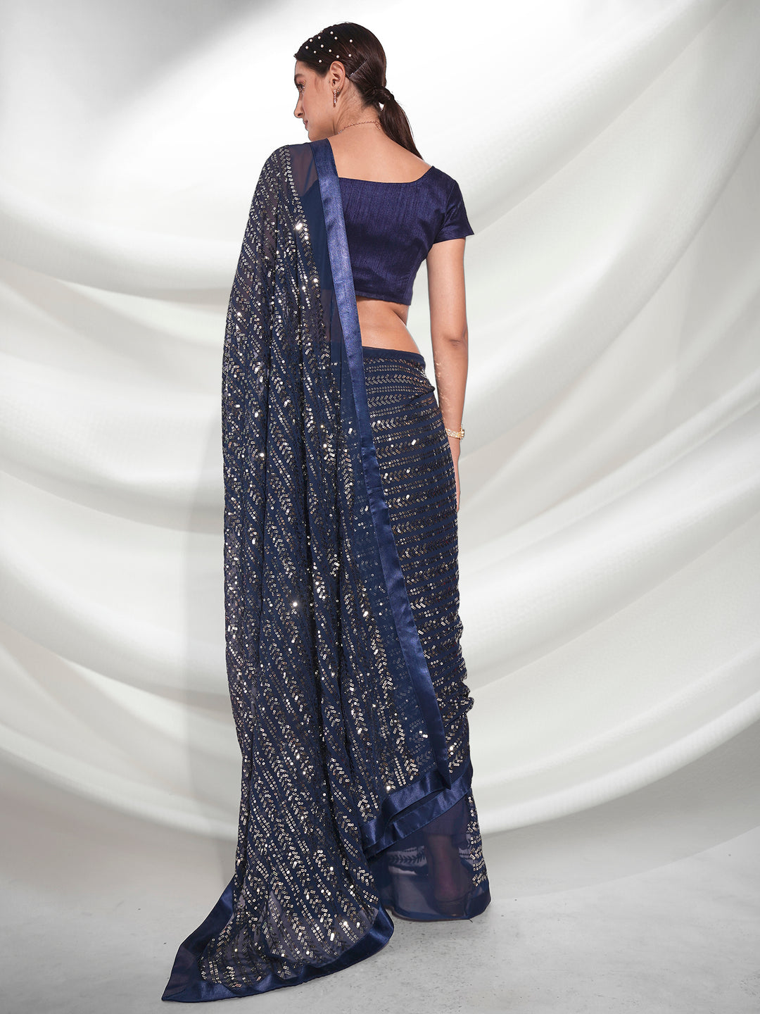 Heavy Designer Georgette Saree with Embroidery | Perfect for Weddings & Festive Events