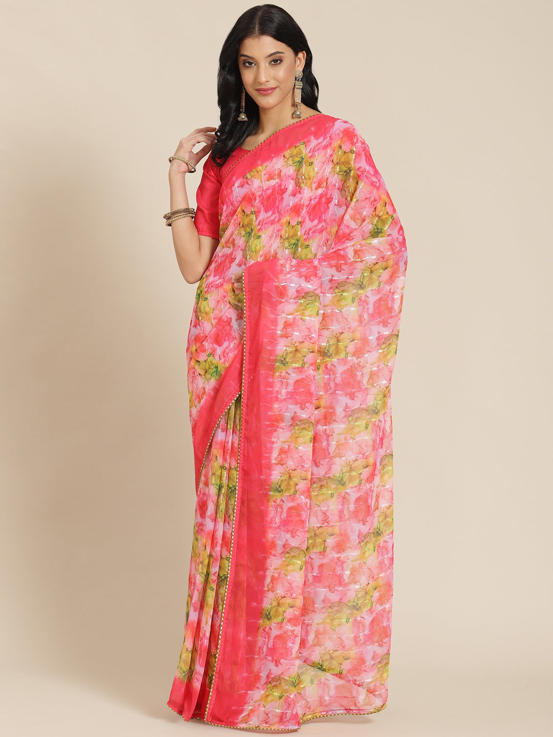 Designer Printed Georgette Saree with Art-Silk Blouse | Special Event Elegance