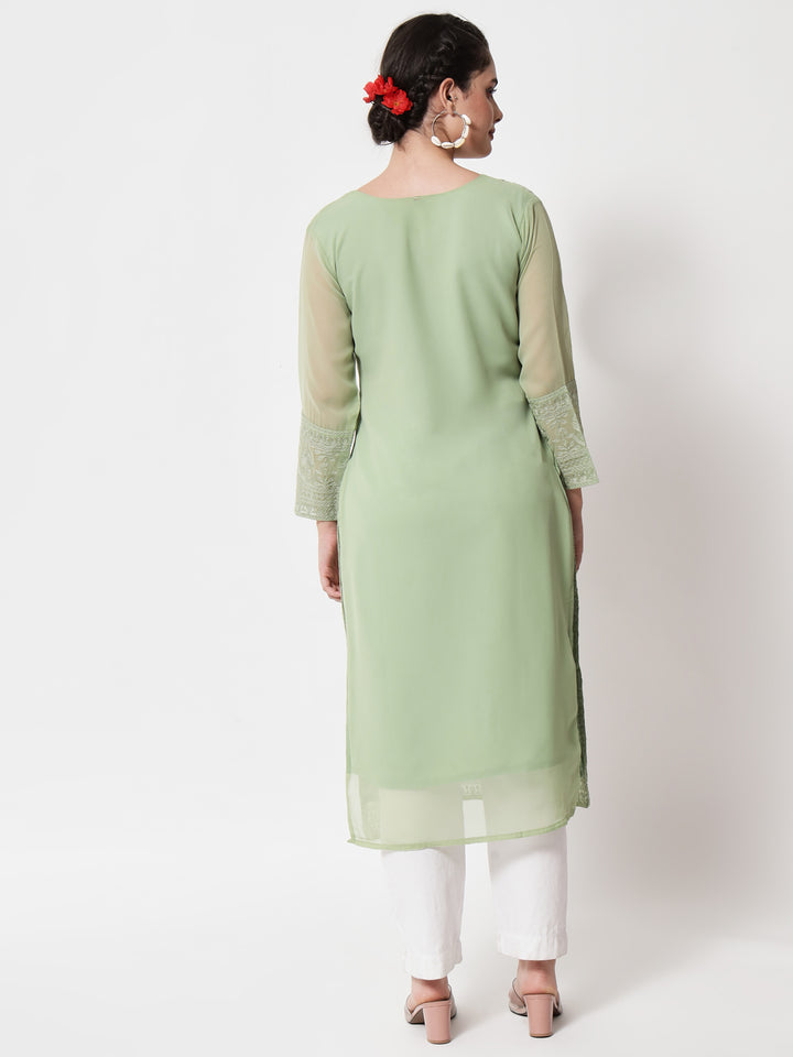 Stylish Embroidered Georgette Kurti | Casual and Festive Indian Ethnic Outfit