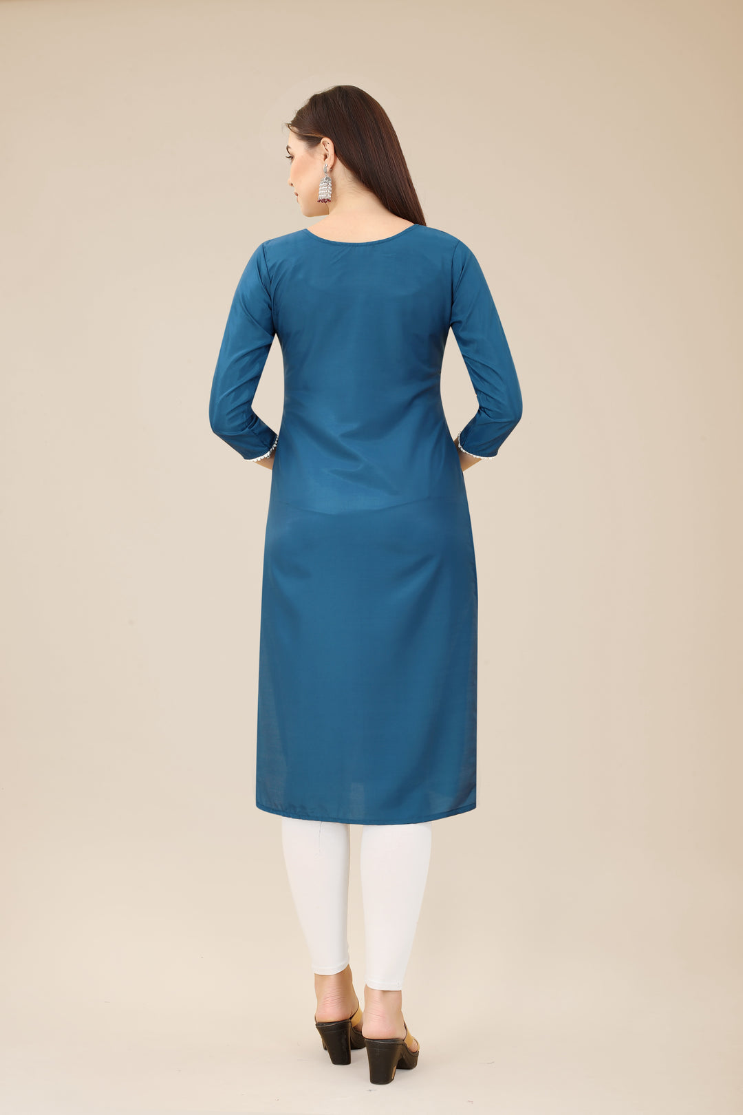 Comfortable Chinon Kurti | Designer Thread Embroidery | Casual Wear