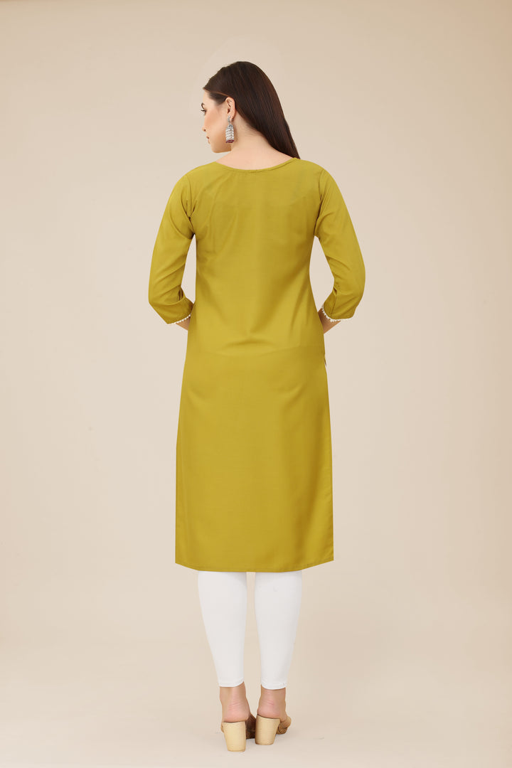 Comfortable Chinon Kurti | Designer Thread Embroidery | Casual Wear