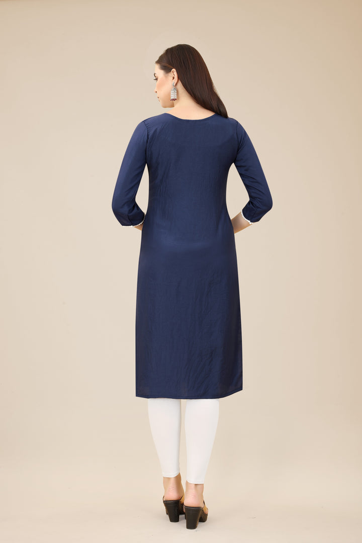 Comfortable Chinon Kurti | Designer Thread Embroidery | Casual Wear